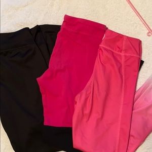 Three pair of active leggings
